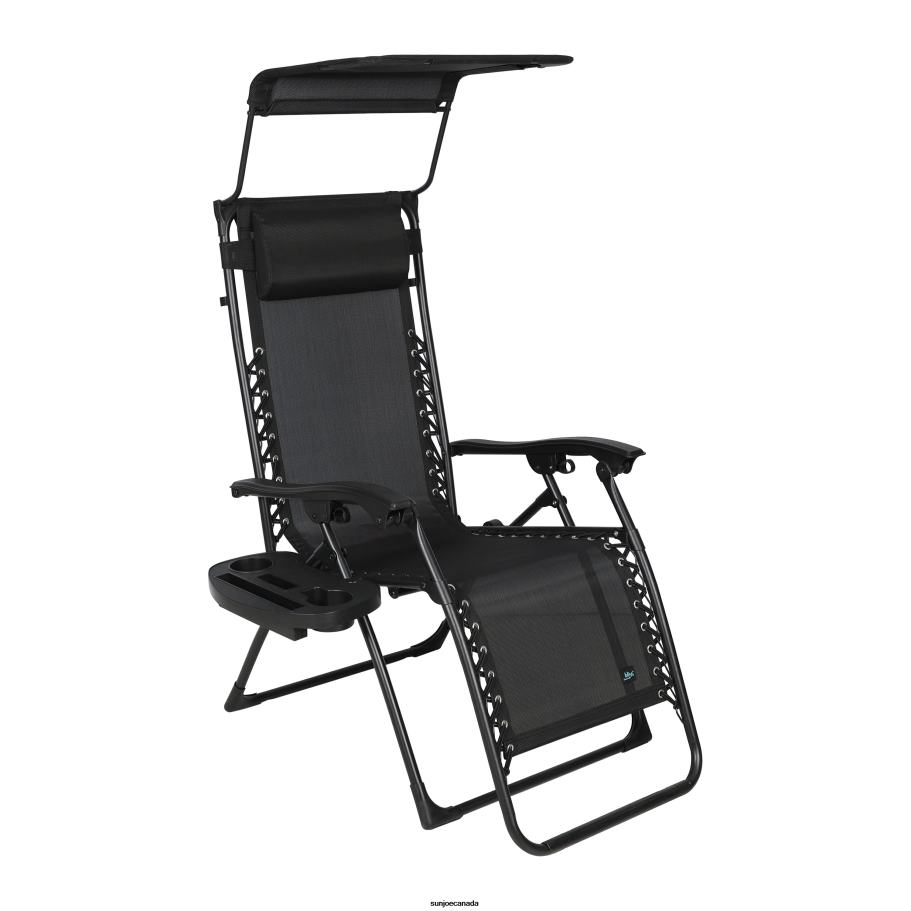 Tools | Sun Joe Bliss Hammocks GFC-438BK Gravity Free Chair w/ Canopy, Pillow, & Drink Tray | 26-in. Wide | Weather & Rust Resistant | 300 Lb. Capacity X862F578