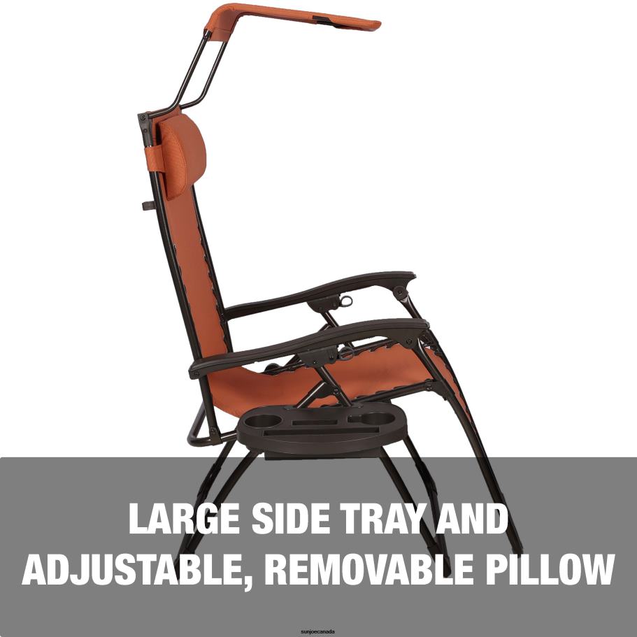 Tools | Sun Joe Bliss Hammocks GFC-439TC Gravity Free Chair w/ Canopy, Pillow, & Drink Tray | 26-in. Wide | Weather & Rust Resistant | 300 Lb. Capacity X862F582