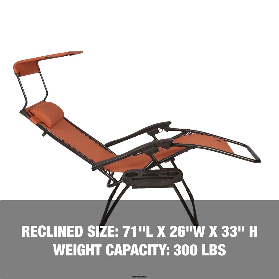 Tools | Sun Joe Bliss Hammocks GFC-439TC Gravity Free Chair w/ Canopy, Pillow, & Drink Tray | 26-in. Wide | Weather & Rust Resistant | 300 Lb. Capacity X862F582