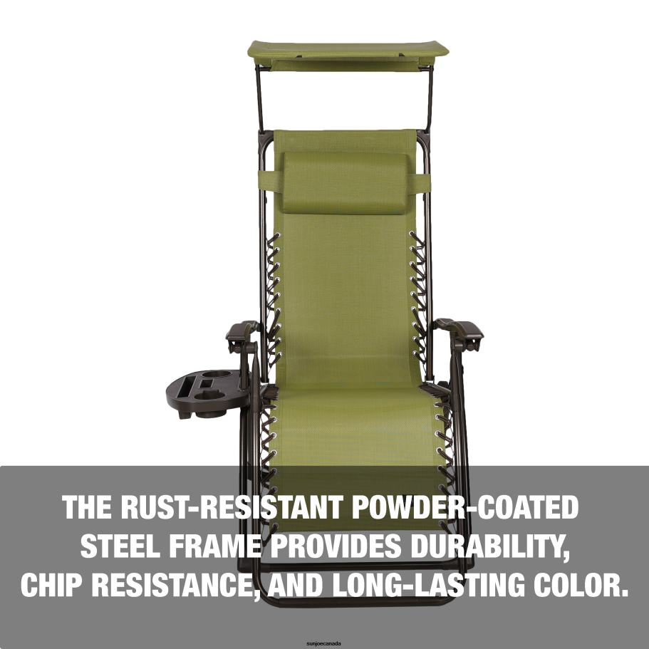 Tools | Sun Joe Bliss Hammocks GFC-450SG Gravity Free Chair w/ Canopy, Pillow, & Drink Tray | 26-in. Wide | Weather & Rust Resistant | 300 Lb. Capacity X862F583