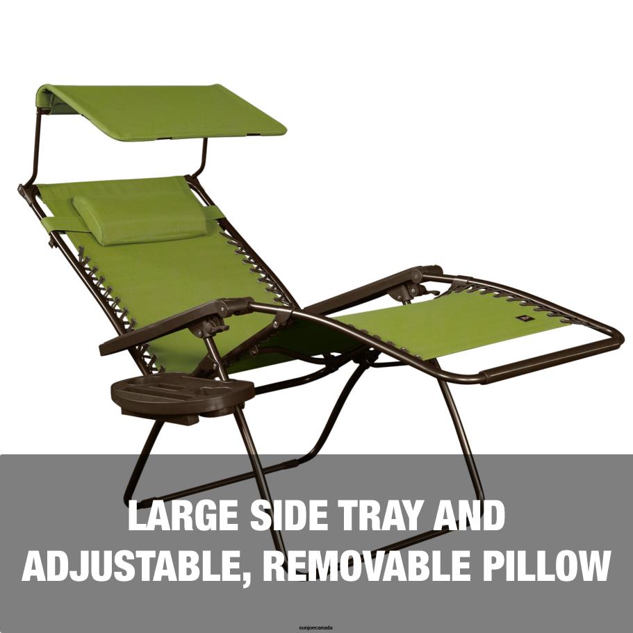 Tools | Sun Joe Bliss Hammocks GFC-450WSG Gravity Free Chair w/ Canopy , Drink Tray, & Pillow | 30-in. Wide XL | Weather & Rust Resistant | 360 Lb. Capacity X862F903