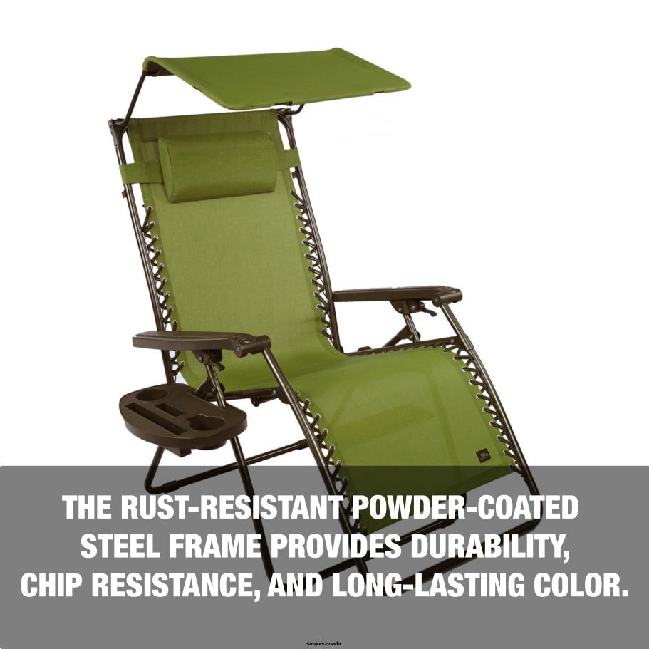 Tools | Sun Joe Bliss Hammocks GFC-450WSG Gravity Free Chair w/ Canopy , Drink Tray, & Pillow | 30-in. Wide XL | Weather & Rust Resistant | 360 Lb. Capacity X862F903