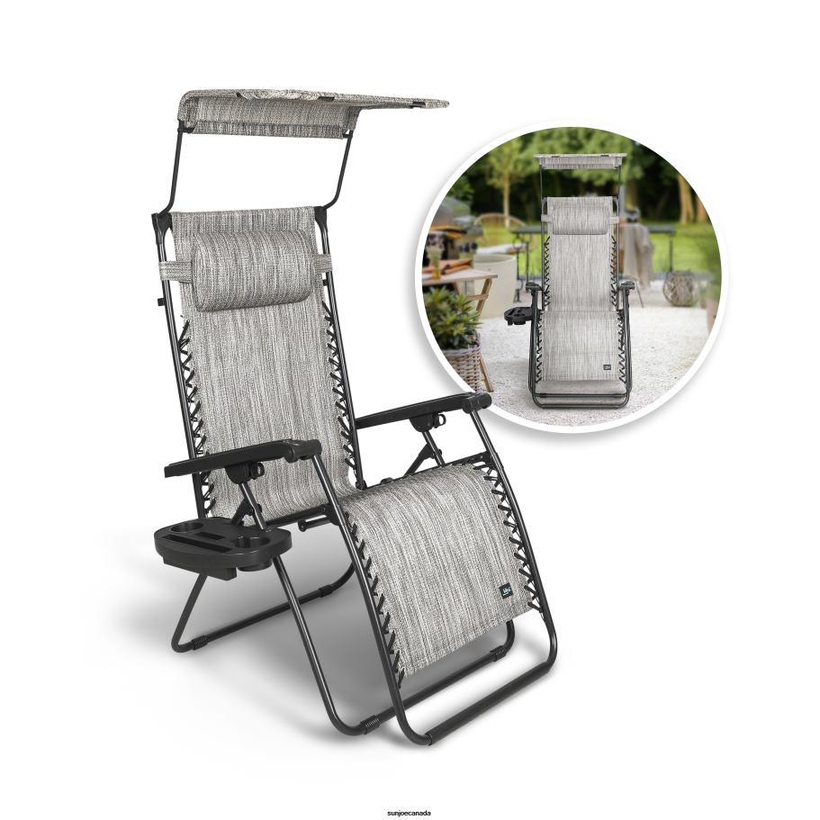 Tools | Sun Joe Bliss Hammocks GFC-451P Gravity Free Chair w/ Canopy, Pillow, & Drink Tray | 26-in. Wide | Weather & Rust Resistant | 300 Lb. Capacity X862F882