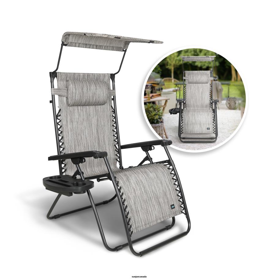 Tools | Sun Joe Bliss Hammocks GFC-451WP Gravity Free Chair w/ Canopy , Drink Tray, & Pillow | 30-in. Wide XL | Weather & Rust Resistant | 360 Lb. Capacity X862F561