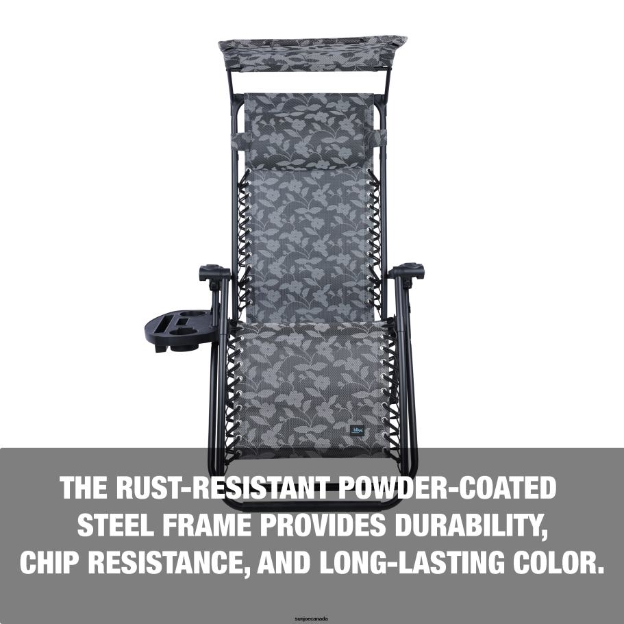 Tools | Sun Joe Bliss Hammocks GFC-456PF Gravity Free Chair w/ Canopy, Pillow, & Drink Tray | 26-in. Wide | Weather & Rust Resistant | 300 Lb. Capacity X862F884