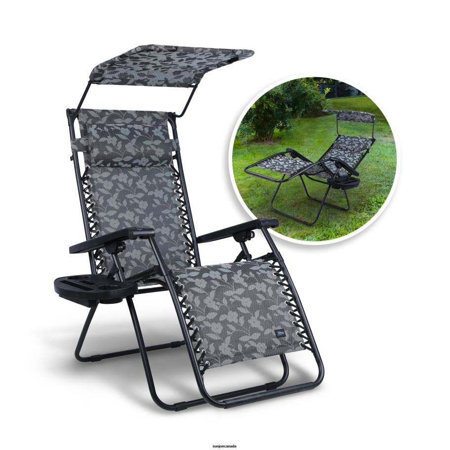 Tools | Sun Joe Bliss Hammocks GFC-456WPF Gravity Free Chair w/ Canopy , Drink Tray, & Pillow | 30-in. Wide XL | Weather & Rust Resistant | 360 Lb. Capacity X862F885