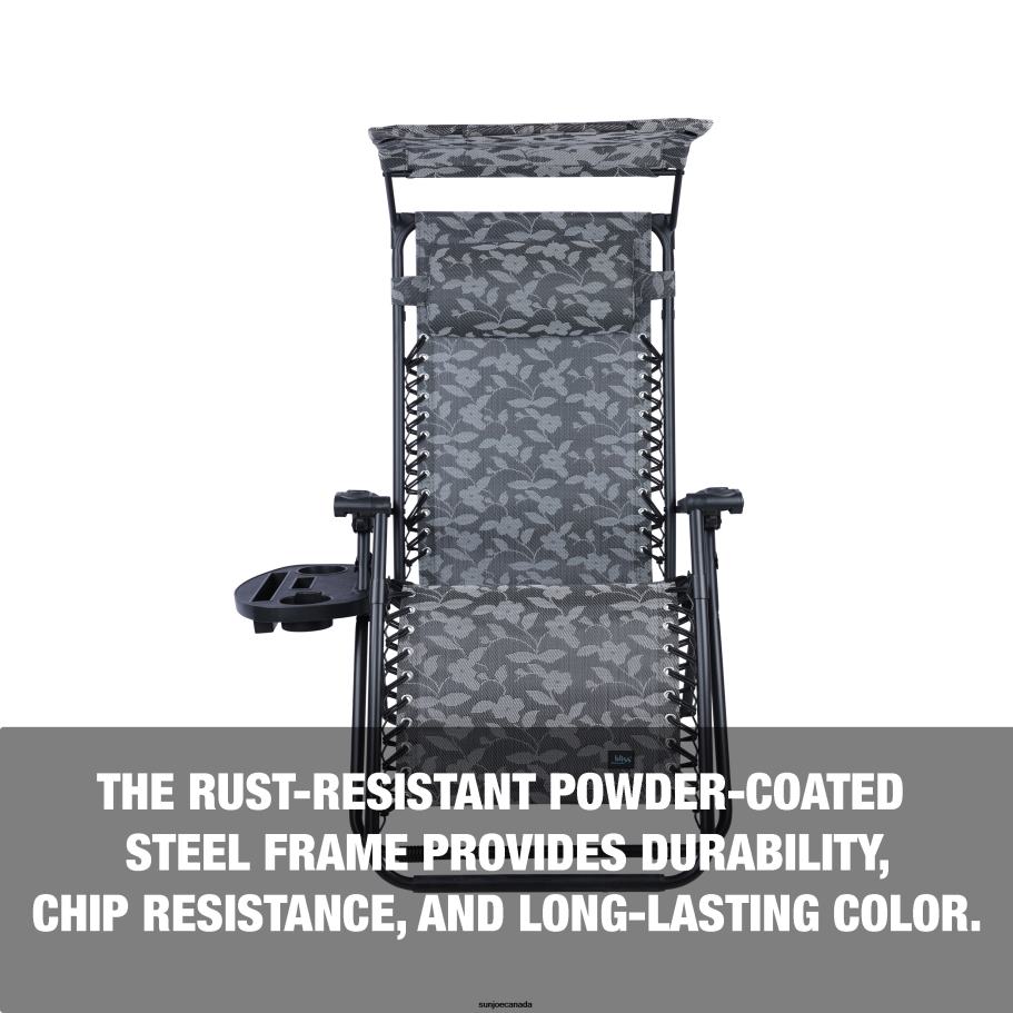 Tools | Sun Joe Bliss Hammocks GFC-456WPF Gravity Free Chair w/ Canopy , Drink Tray, & Pillow | 30-in. Wide XL | Weather & Rust Resistant | 360 Lb. Capacity X862F885