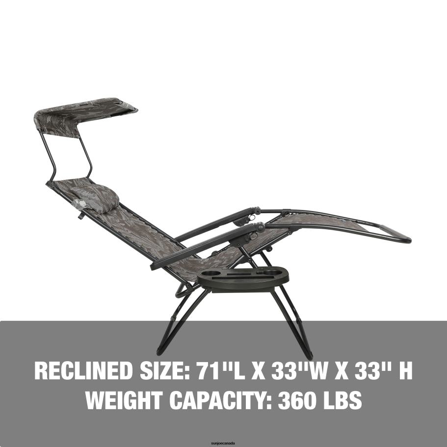 Tools | Sun Joe Bliss Hammocks GFC-456XWPFL Gravity Free Chair w/ Canopy, Drink Tray, & Pillow | 33-in. Wide XXL | Weather & Rust Resistant | 360 Lb. Capacity X862F577