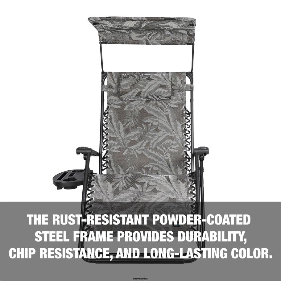 Tools | Sun Joe Bliss Hammocks GFC-456XWPFL Gravity Free Chair w/ Canopy, Drink Tray, & Pillow | 33-in. Wide XXL | Weather & Rust Resistant | 360 Lb. Capacity X862F577