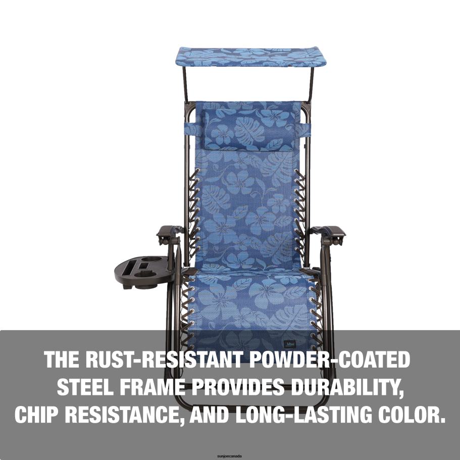 Tools | Sun Joe Bliss Hammocks GFC-465WBF Gravity Free Chair w/ Canopy , Drink Tray, & Pillow | 30-in. Wide XL | Weather & Rust Resistant | 360 Lb. Capacity X862F897