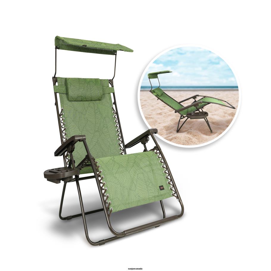 Tools | Sun Joe Bliss Hammocks GFC-467GBLR Gravity Free Chair w/ Canopy, Pillow, & Drink Tray | 26-in. Wide | Weather & Rust Resistant | 300 Lb. Capacity X862F580