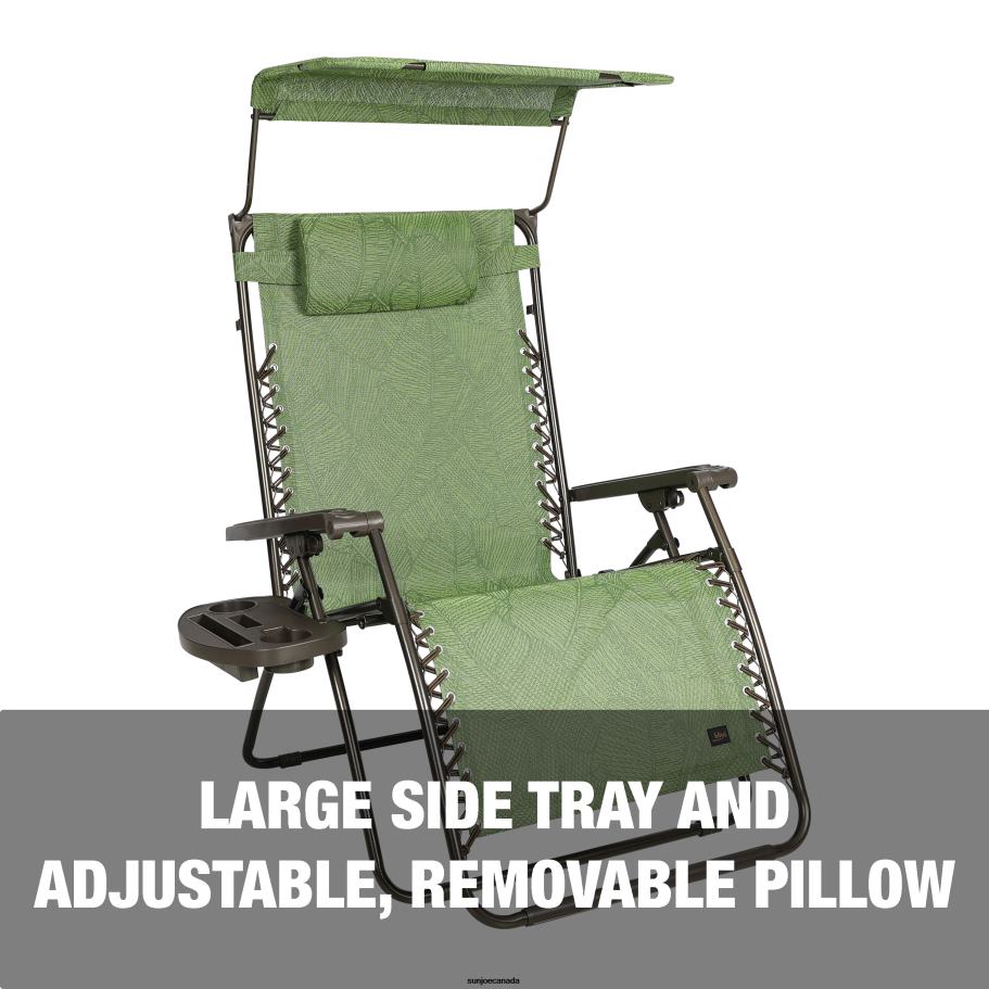 Tools | Sun Joe Bliss Hammocks GFC-467GBLR Gravity Free Chair w/ Canopy, Pillow, & Drink Tray | 26-in. Wide | Weather & Rust Resistant | 300 Lb. Capacity X862F580