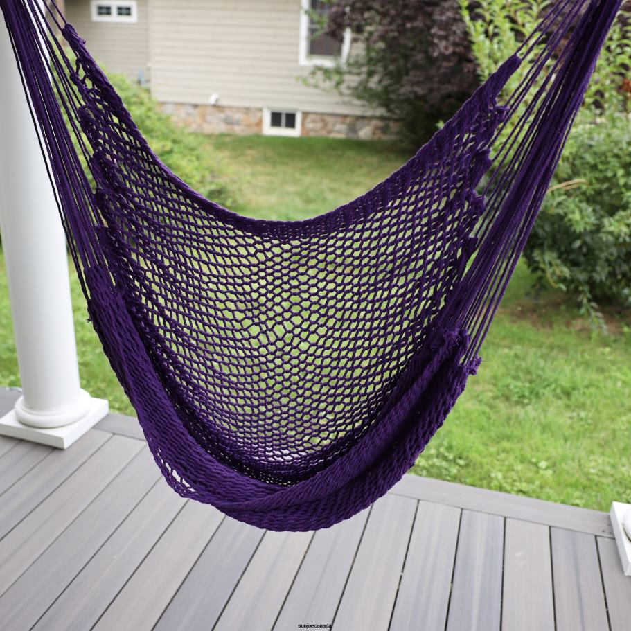 Tools | Sun Joe Bliss Hammocks BHC-412PR Island Rope Hammock Chair w/ Spreader Bar & Hanging Hardware | 40-in. Wide | 265 Lb. Capacity (Purple) X862F587
