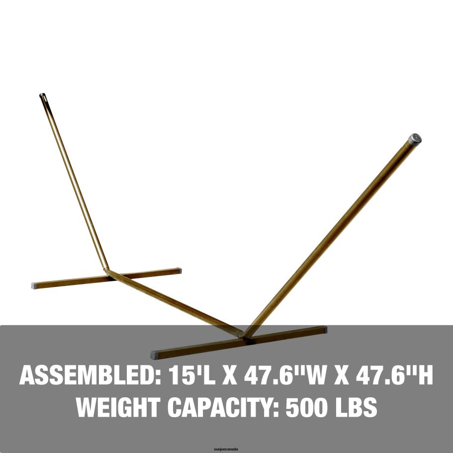 Tools | Sun Joe Bliss Hammocks BHS-417TP Hammock Stand w/ Hanging Hooks | 15-Foot | Fits Hammocks 15-Foot or Shorter | Weather & Rust Resistant | 500 Lb. Capacity (Taupe) X862F921