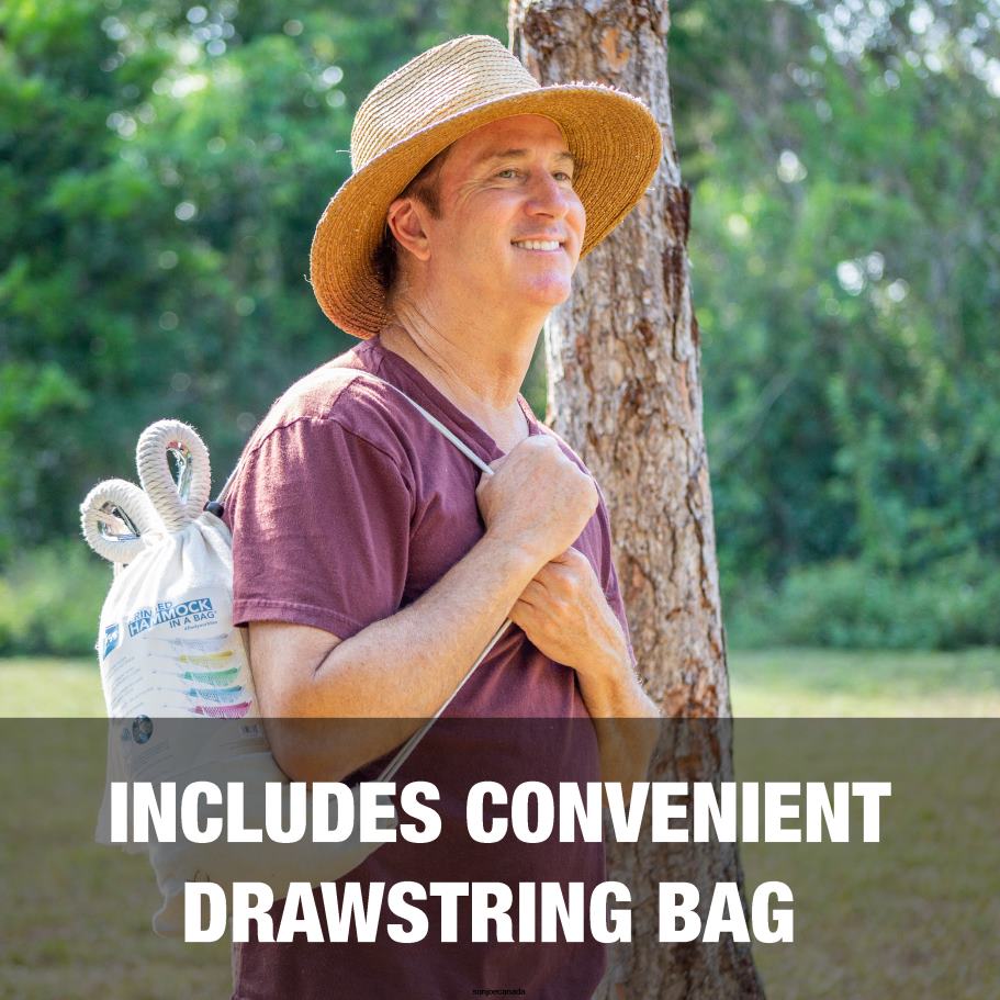 Tools | Sun Joe Bliss Hammocks BH-400WFRCA Brazilian Style Hammock in a Bag w/ Fringe & Hanging Hardware | 40-in. Wide | 250 Lb. Capacity X862F628
