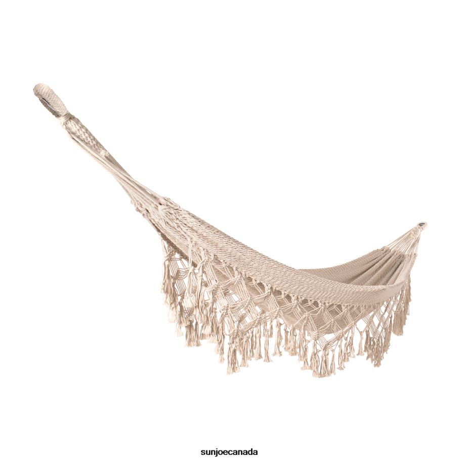 Tools | Sun Joe Bliss Hammocks BH-403RPF 40'' Wide Brazilian Style Rope Hammock w/ Decorative Fringes & Braided Rope Ends | Indoor, Outdoor, Poolside, Patio, Backyard | Zinc-Coated Hardware | 400 Lbs