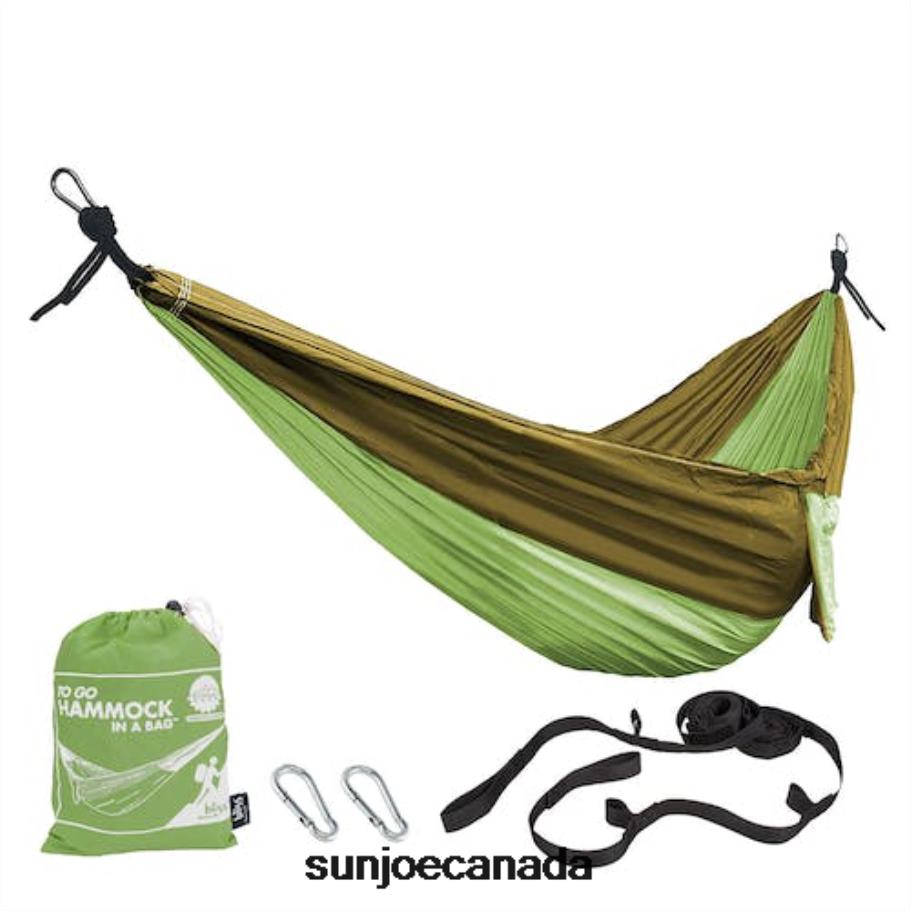 Tools | Sun Joe Bliss Hammocks BH-406ST-FG Hammock in a Bag W/ Carabiners & Tree Straps | 54-in. Wide | Weather Resistant | 350 Lb. Capacity (Forest Green) X862F597