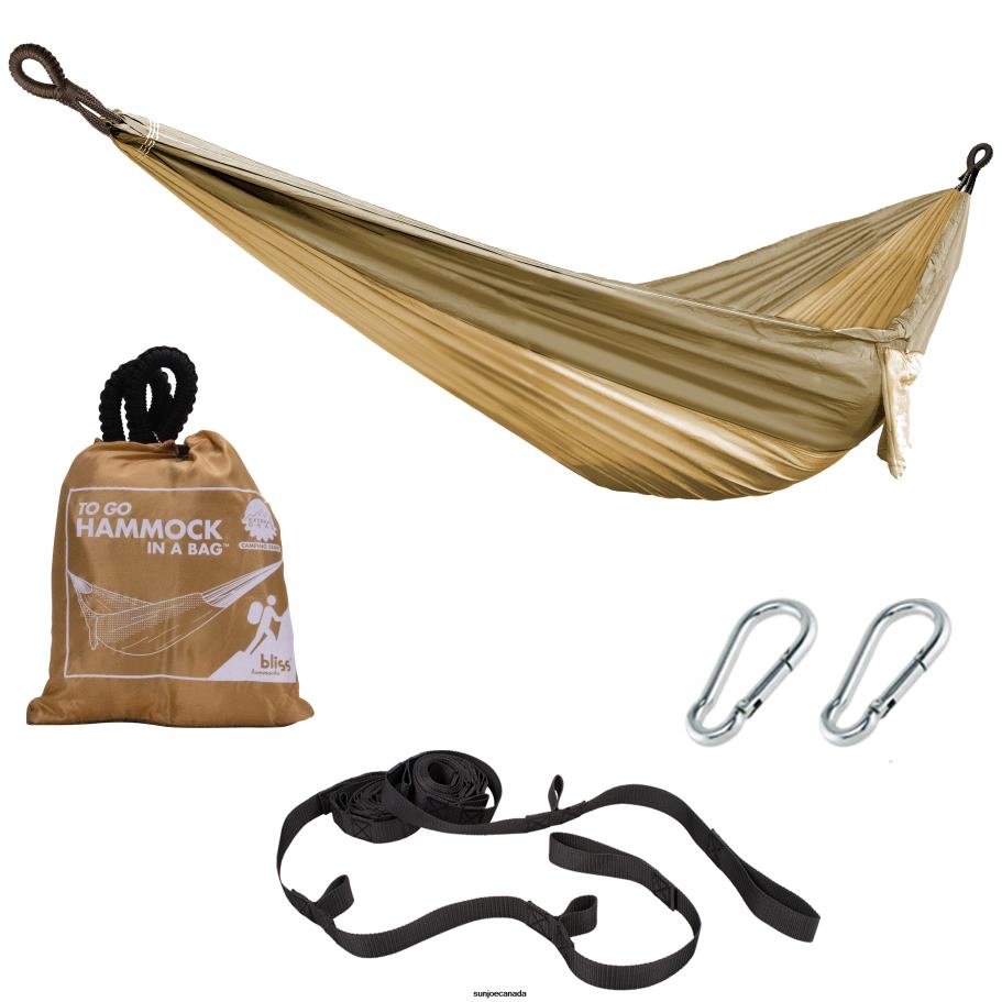 Tools | Sun Joe Bliss Hammocks BH-406XLS-DS Hammock in a Bag w/ Adjustable Tree Straps | 54-in. Wide | Weather & UV Resistant | 350 Lb. Capacity (Desert Storm) X862F915