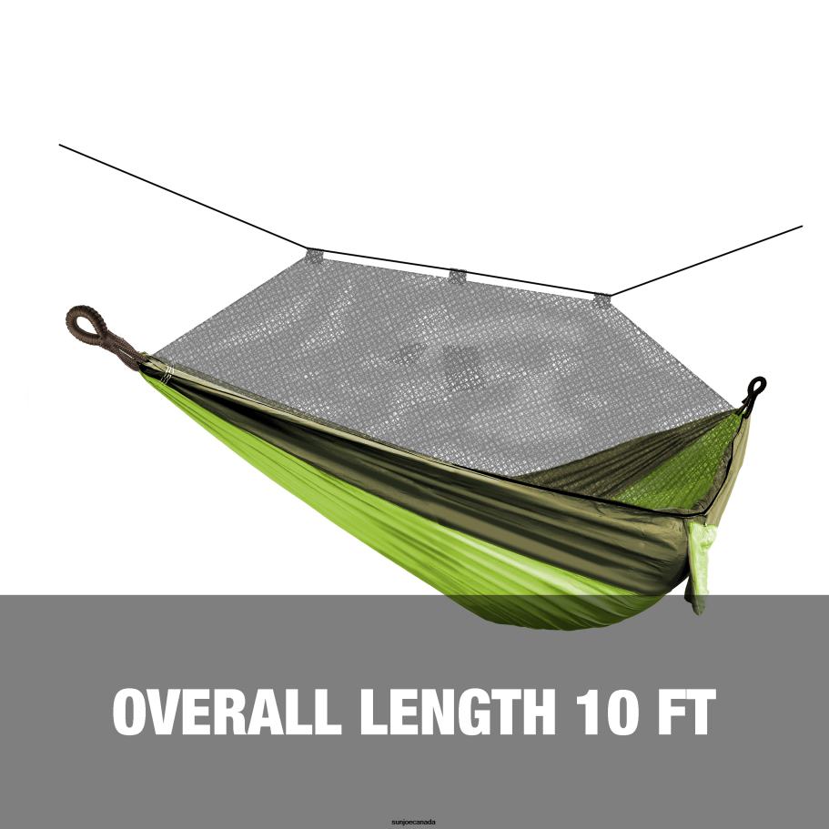 Tools | Sun Joe Bliss Hammocks BH-406XLS-N-FG Hammock in a Bag w/ Mosquito Net & Adjustable Tree Straps | 54-in. Wide | Weather & UV Resistant | 350 Lb. Capacity (Forest Green) X862F916