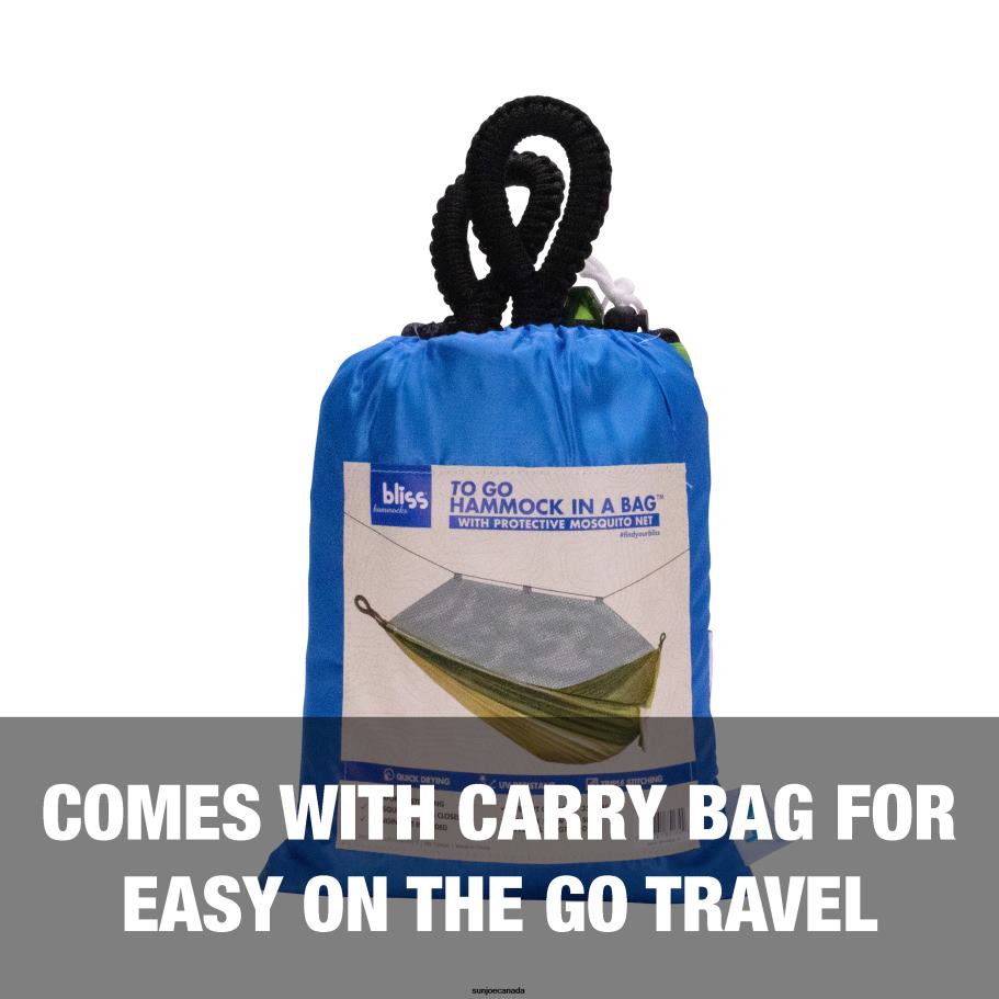 Tools | Sun Joe Bliss Hammocks BH-406XLS-N-MM Hammock in a Bag w/ Mosquito Net & Adjustable Tree Straps | 54-in. Wide | Weather & UV Resistant | 350 Lb. Capacity (Mermaid) X862F918