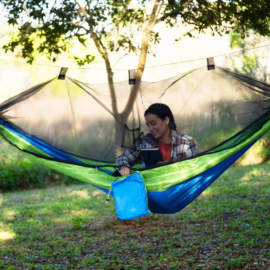Tools | Sun Joe Bliss Hammocks BH-406XLS-N-MM Hammock in a Bag w/ Mosquito Net & Adjustable Tree Straps | 54-in. Wide | Weather & UV Resistant | 350 Lb. Capacity (Mermaid) X862F918