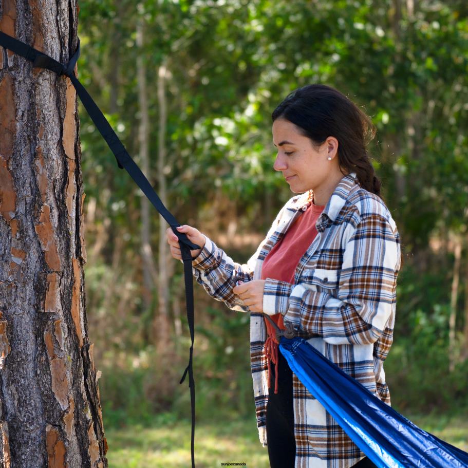 Tools | Sun Joe Bliss Hammocks BH-406XLS-N-RB Hammock in a Bag w/ Mosquito Net & Adjustable Tree Straps | 54-in. Wide | Weather & UV Resistant | 350 Lb. Capacity (Royal Bliss) X862F917