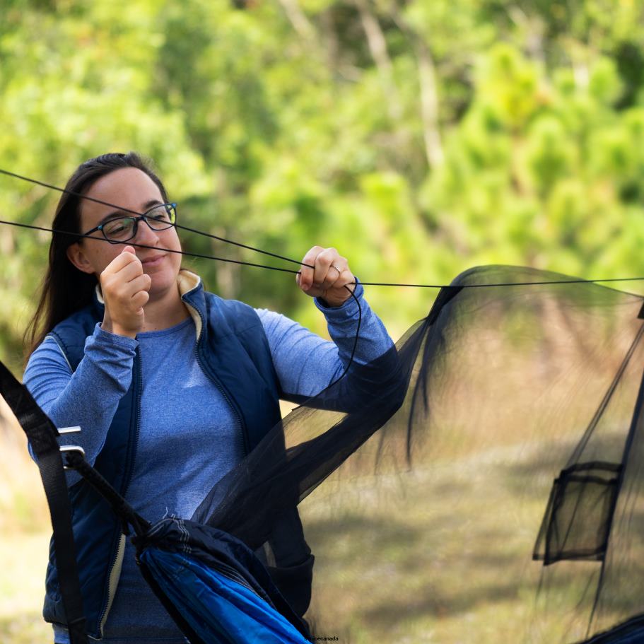 Tools | Sun Joe Bliss Hammocks BH-406XLS-N-RB Hammock in a Bag w/ Mosquito Net & Adjustable Tree Straps | 54-in. Wide | Weather & UV Resistant | 350 Lb. Capacity (Royal Bliss) X862F917