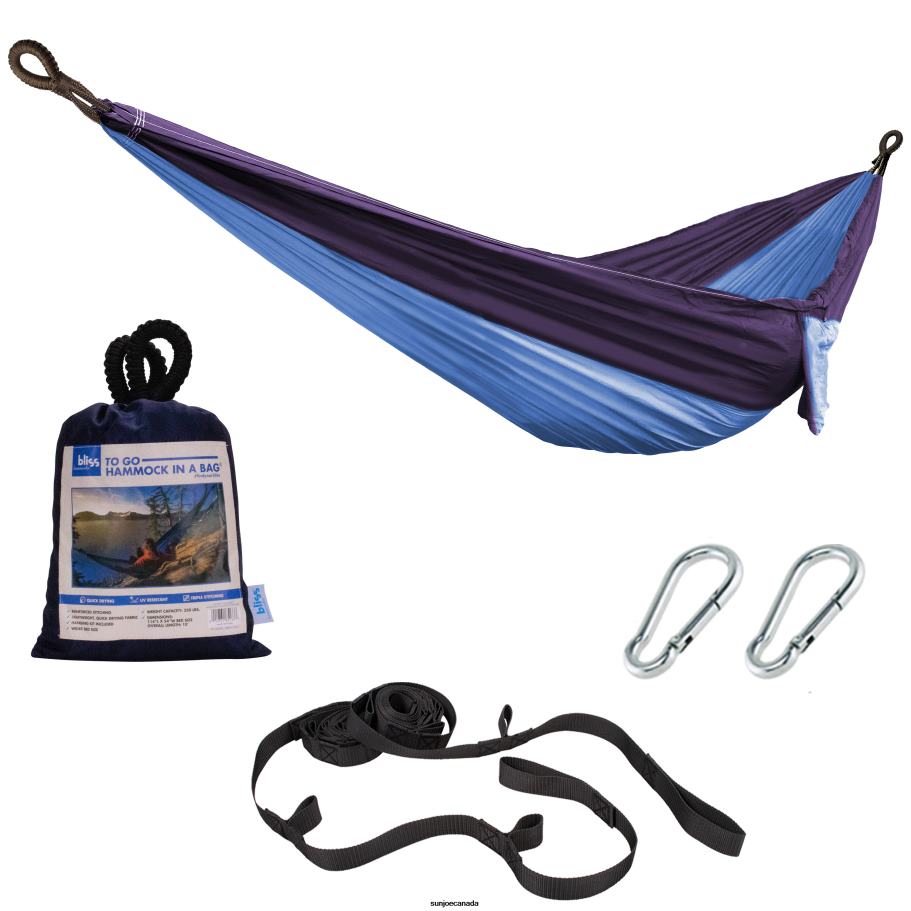 Tools | Sun Joe Bliss Hammocks BH-406XLS-RB Hammock in a Bag w/ Adjustable Tree Straps | 54-in. Wide | Weather & UV Resistant | 350 Lb. Capacity (Royal Bliss) X862F914