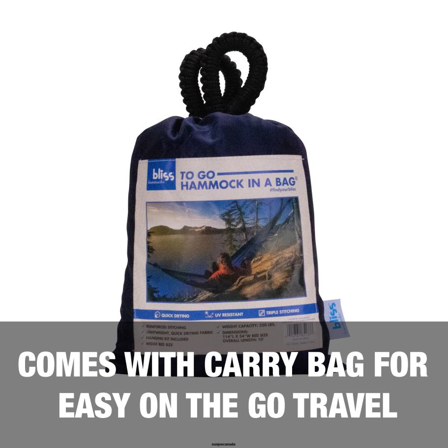 Tools | Sun Joe Bliss Hammocks BH-406XLS-RB Hammock in a Bag w/ Adjustable Tree Straps | 54-in. Wide | Weather & UV Resistant | 350 Lb. Capacity (Royal Bliss) X862F914