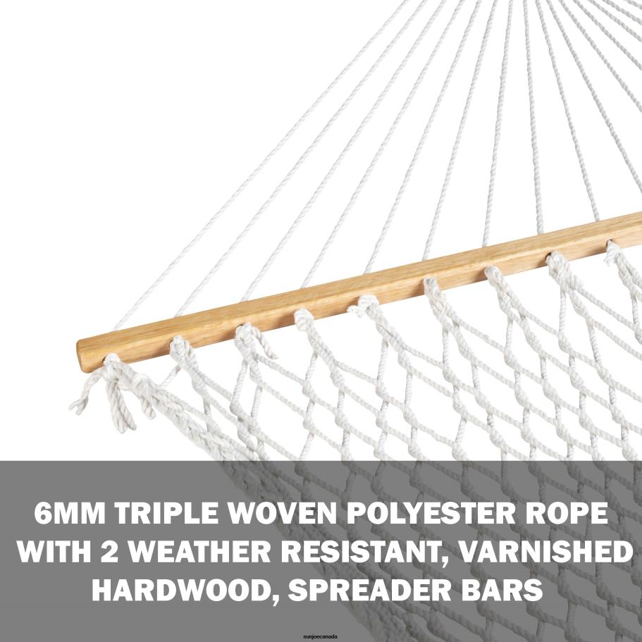 Tools | Sun Joe Bliss Hammocks BH-411 Classic 2-Person Rope Hammock w/ Spreader Bars & Hanging Hardware | 60-in. Wide | 450 Lb. Capacity X862F599