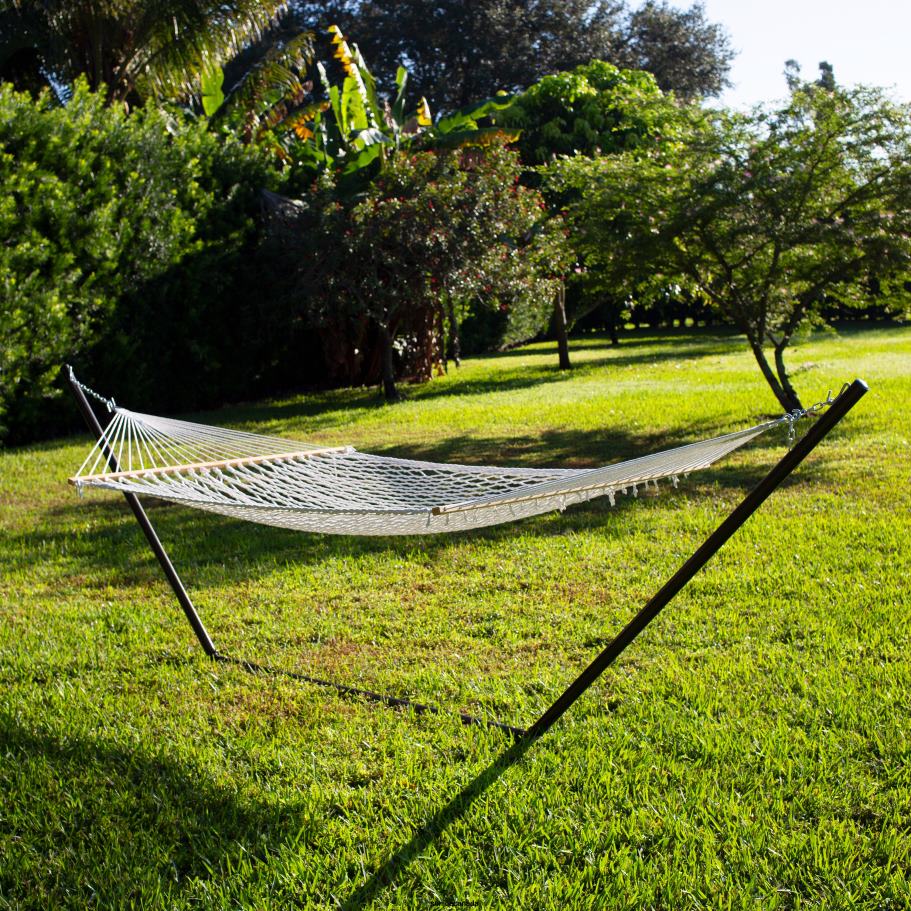 Tools | Sun Joe Bliss Hammocks BH-411 Classic 2-Person Rope Hammock w/ Spreader Bars & Hanging Hardware | 60-in. Wide | 450 Lb. Capacity X862F599