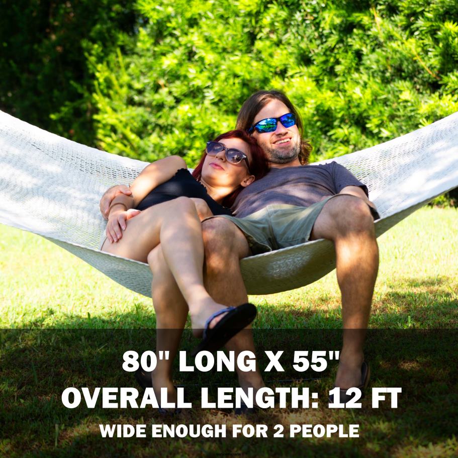 Tools | Sun Joe Bliss Hammocks BH-415 Weekender Deluxe 2-Person Hammock w/ Spreader Bars & Hanging Hardware | 55-in. Wide | 450 Lb. Capacity X862F601