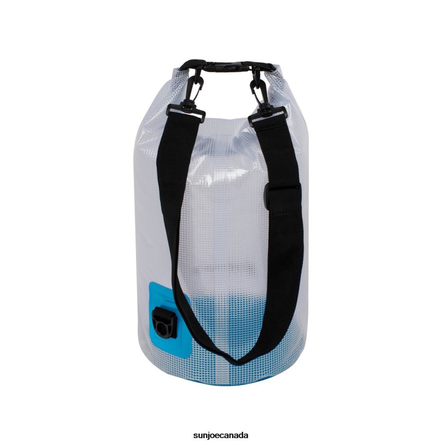 Tools | Sun Joe TrailGear TG-800-10SB Heavy-Duty Transparent Dry Bag | Roll-Top Closure Design | Lightweight w/ Shoulder Strap | 10 Liter (Sky Blue) X862F935