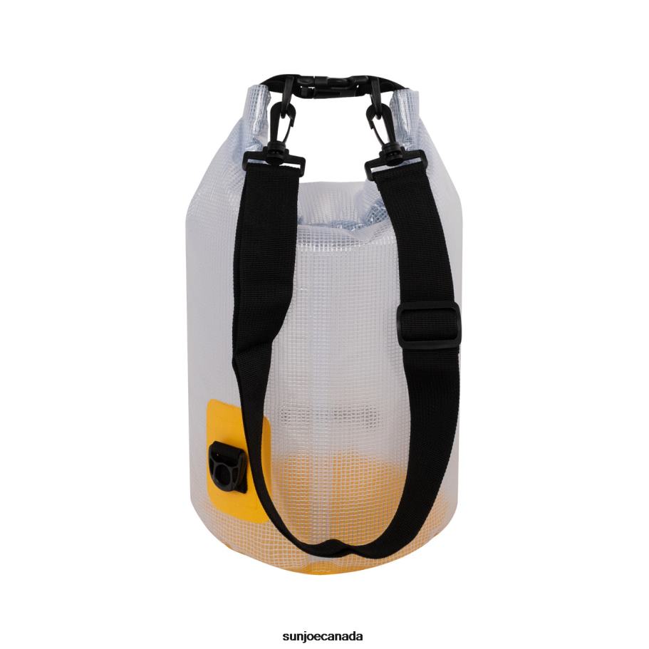 Tools | Sun Joe TrailGear TG-800-10Y Heavy-Duty Transparent Dry Bag | Roll-Top Closure Design | Lightweight w/ Shoulder Strap | 10 Liter (Yellow) X862F936