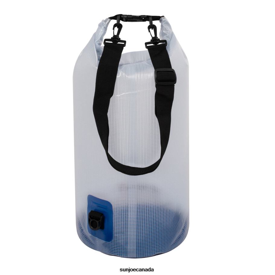 Tools | Sun Joe TrailGear TG-800-20-BL Heavy-Duty Transparent Dry Bag | Roll-Top Closure Design | Lightweight w/ Shoulder Strap | 20 Liter (Blue) X862F937