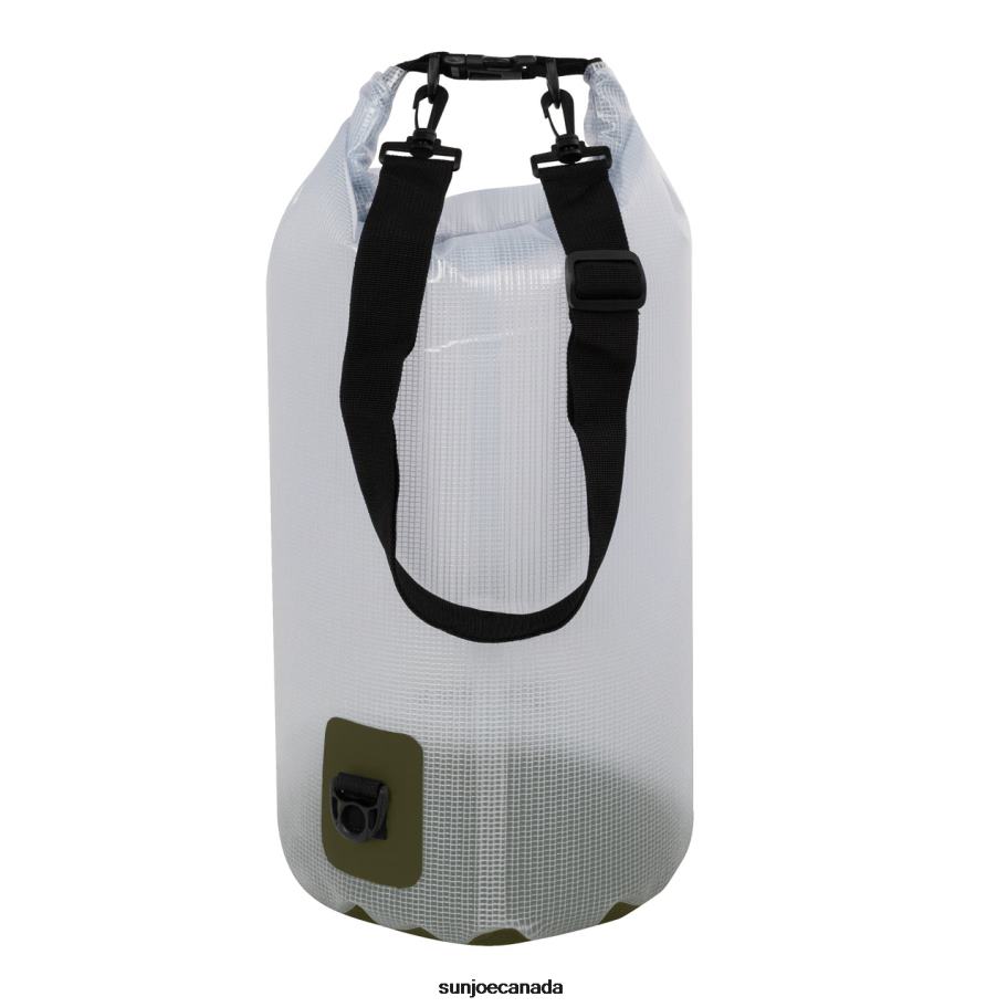 Tools | Sun Joe TrailGear TG-800-20-OL Heavy-Duty Transparent Dry Bag | Roll-Top Closure Design | Lightweight w/ Shoulder Strap | 20 Liter (Olive) X862F938