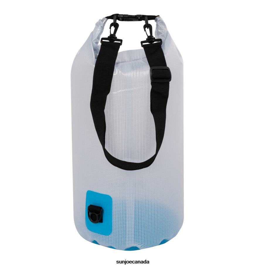 Tools | Sun Joe TrailGear TG-800-20-SB Heavy-Duty Transparent Dry Bag | Roll-Top Closure Design | Lightweight w/ Shoulder Strap | 20 Liter (Sky Blue) X862F939