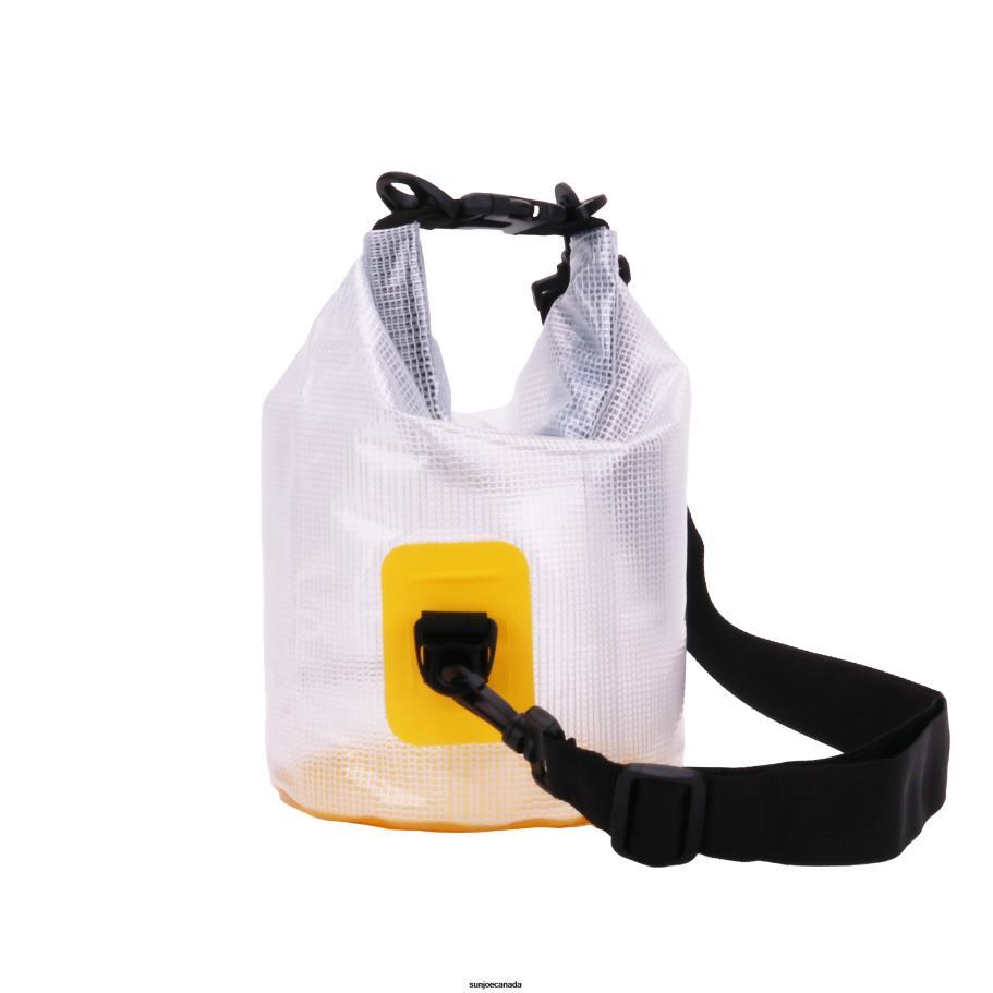 Tools | Sun Joe TrailGear TG-800-5-YL Heavy-Duty Transparent Dry Bag | Roll-Top Closure Design | Lightweight w/ Shoulder Strap | 5 Liter (Yellow) X862F927