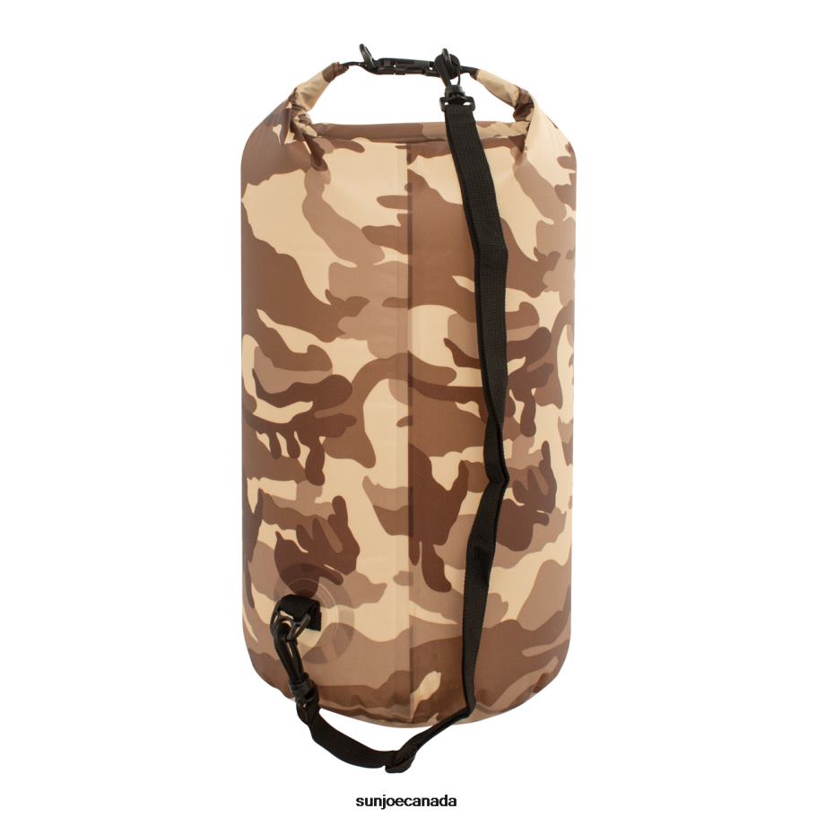 Tools | Sun Joe TrailGear TG-802-20-BR Heavy-Duty Camouflaged Dry Bag | Roll-Top Closure Design | Lightweight w/ Shoulder Strap | 20 L (Brown Camo) X862F940