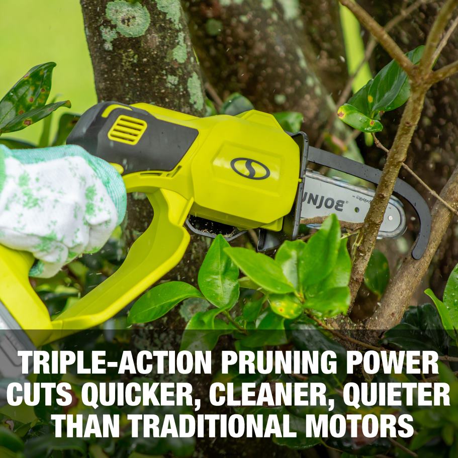 Tools | Sun Joe 24V-HCS-CT 24-Volt IONMAX Cordless Handheld Chainsaw | 5-Inch Pruning Saw | Tool Only X862F745