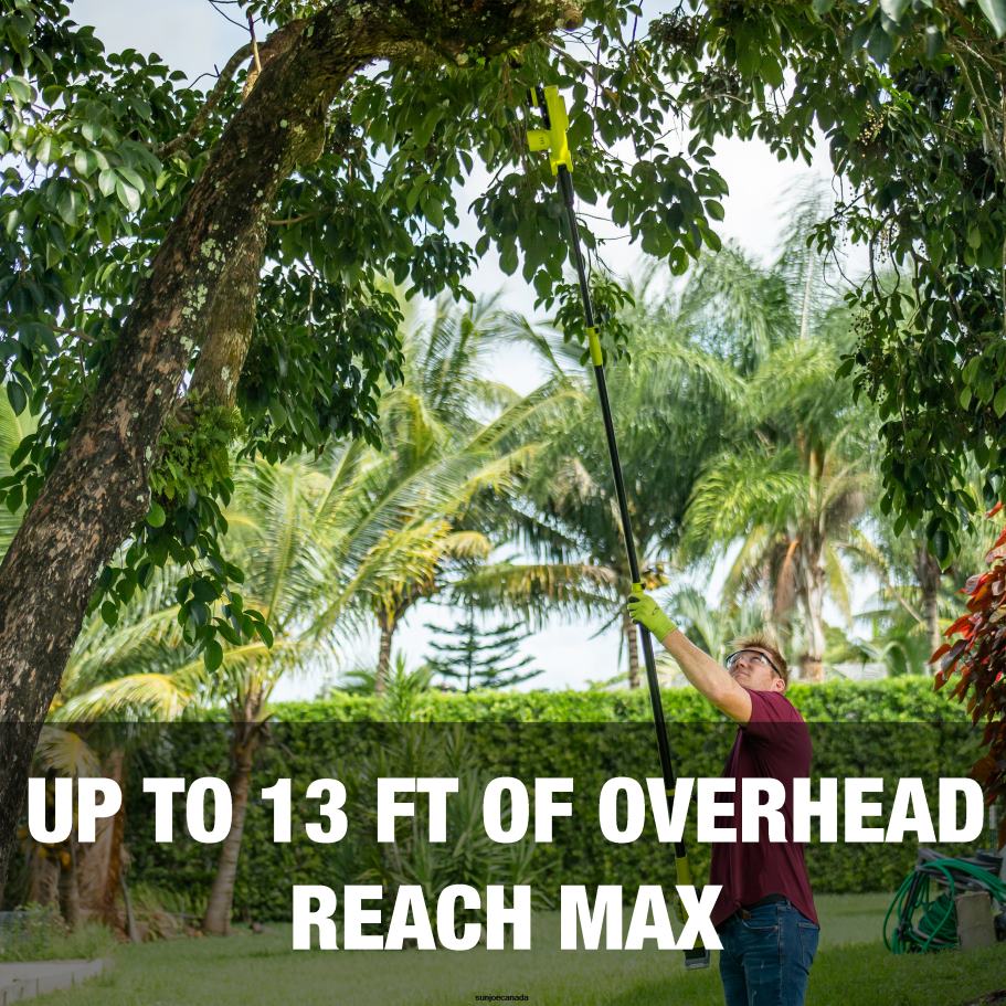 Tools | Sun Joe 24V-PS10-CT 24-Volt IONMAX Cordless Telescoping Pole Chainsaw | Tool Only | 10-inch X862F751