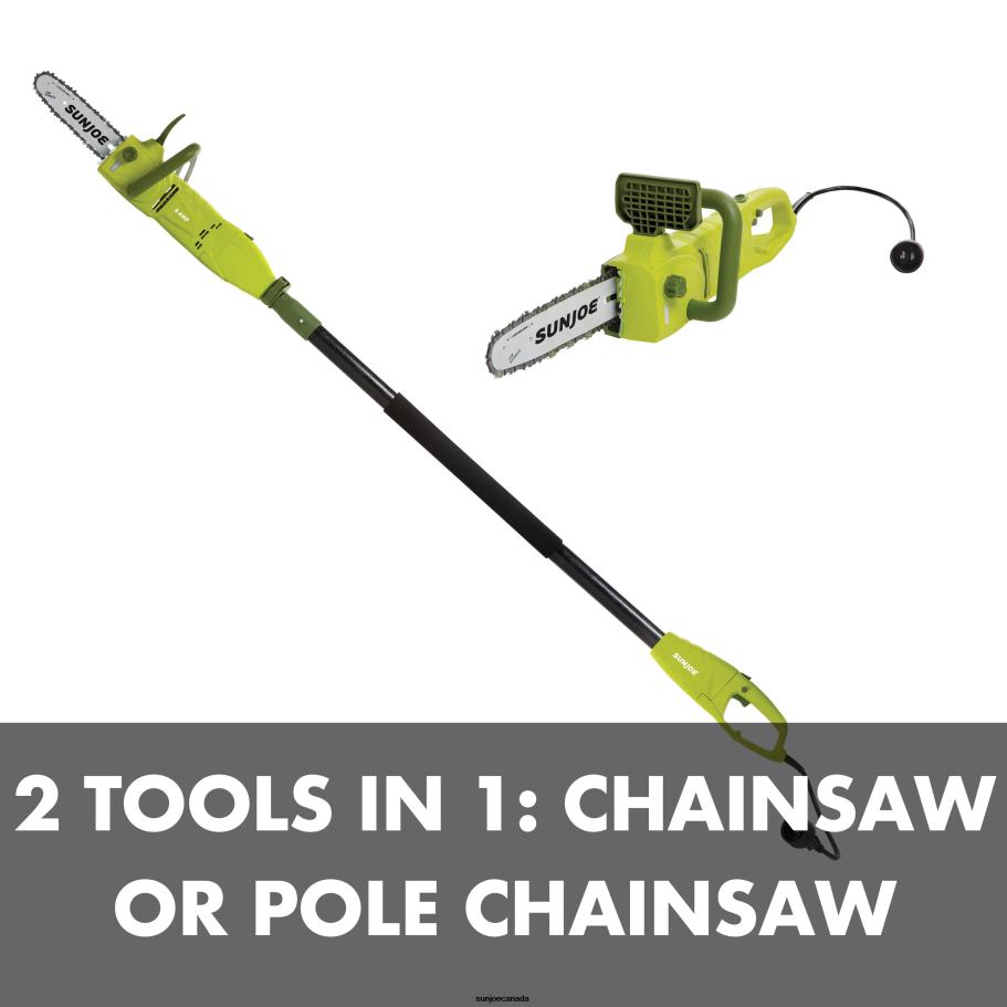 Tools | Sun Joe SWJ807E 2-in-1 Electric Convertible Pole Chainsaw | 10-inch | 8-Amp X862F284