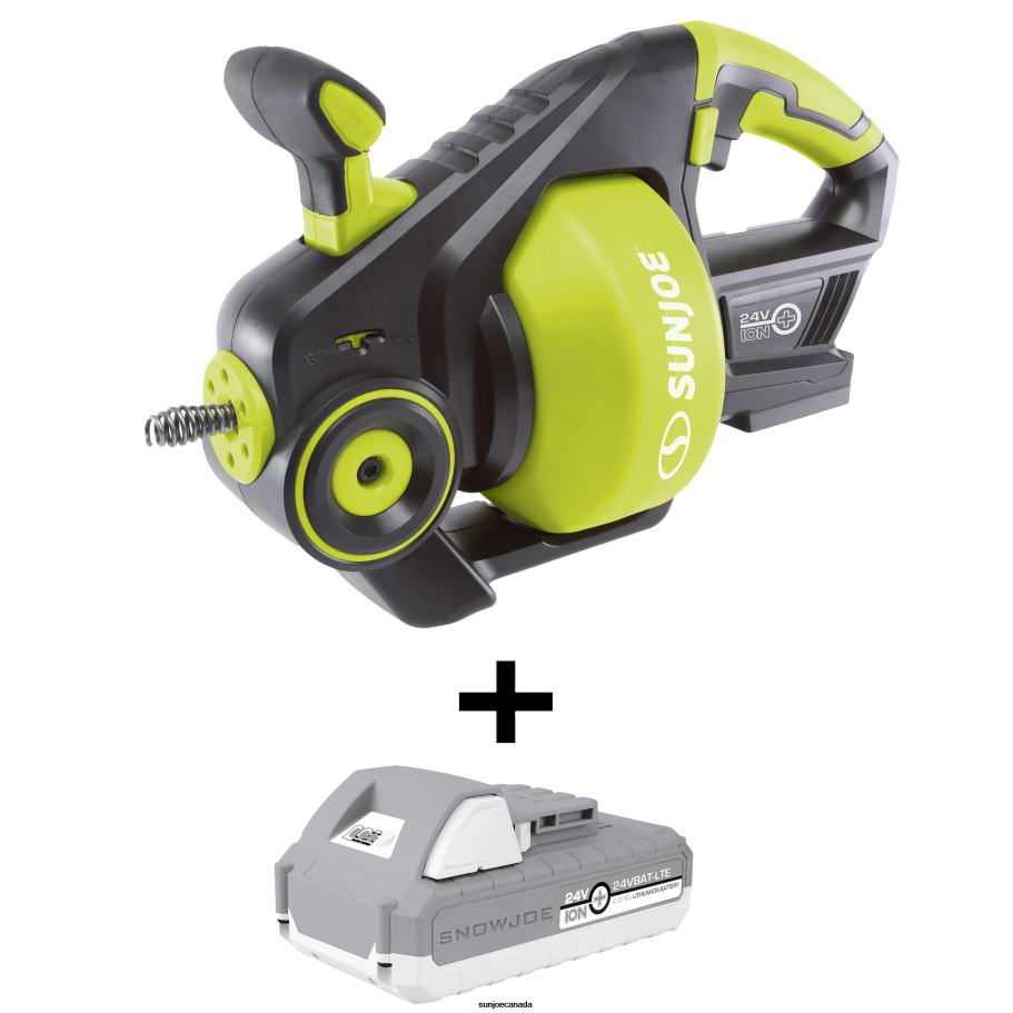 Tools | Sun Joe 24V-DRNCLN-SK1 24-Volt IONMAX Cordless Automatic Drain Auger | W/ 2.0-Ah Battery + Charger X862F730