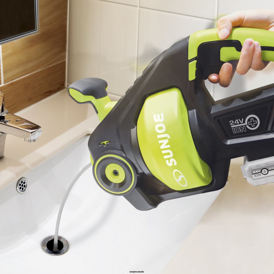Tools | Sun Joe 24V-DRNCLN-SK1 24-Volt IONMAX Cordless Automatic Drain Auger | W/ 2.0-Ah Battery + Charger X862F730