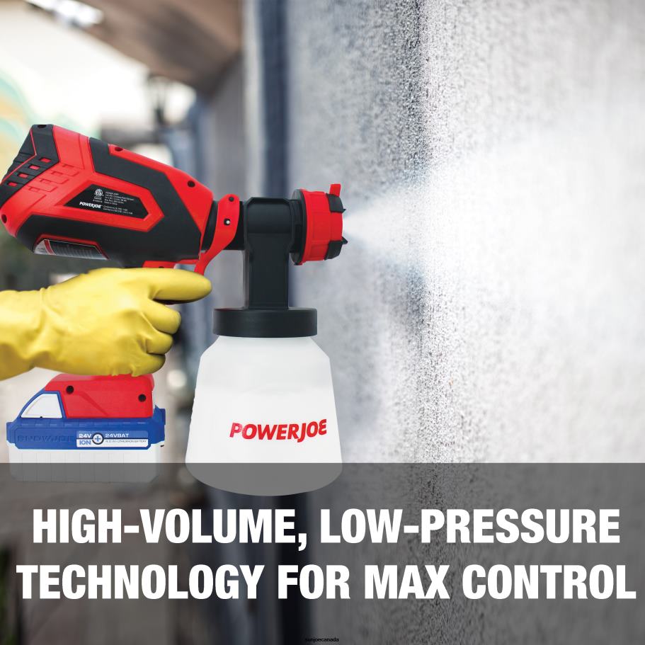 Tools | Sun Joe 24V-PS1 24-Volt* IONMAX Cordless HVLP Handheld Paint Sprayer Kit | 3 Spray Patterns | W/ 4.0-Ah Battery + Charger X862F152