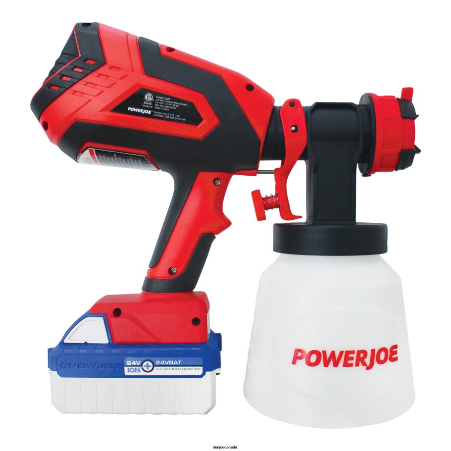 Tools | Sun Joe 24V-PS1 24-Volt* IONMAX Cordless HVLP Handheld Paint Sprayer Kit | 3 Spray Patterns | W/ 4.0-Ah Battery + Charger X862F152