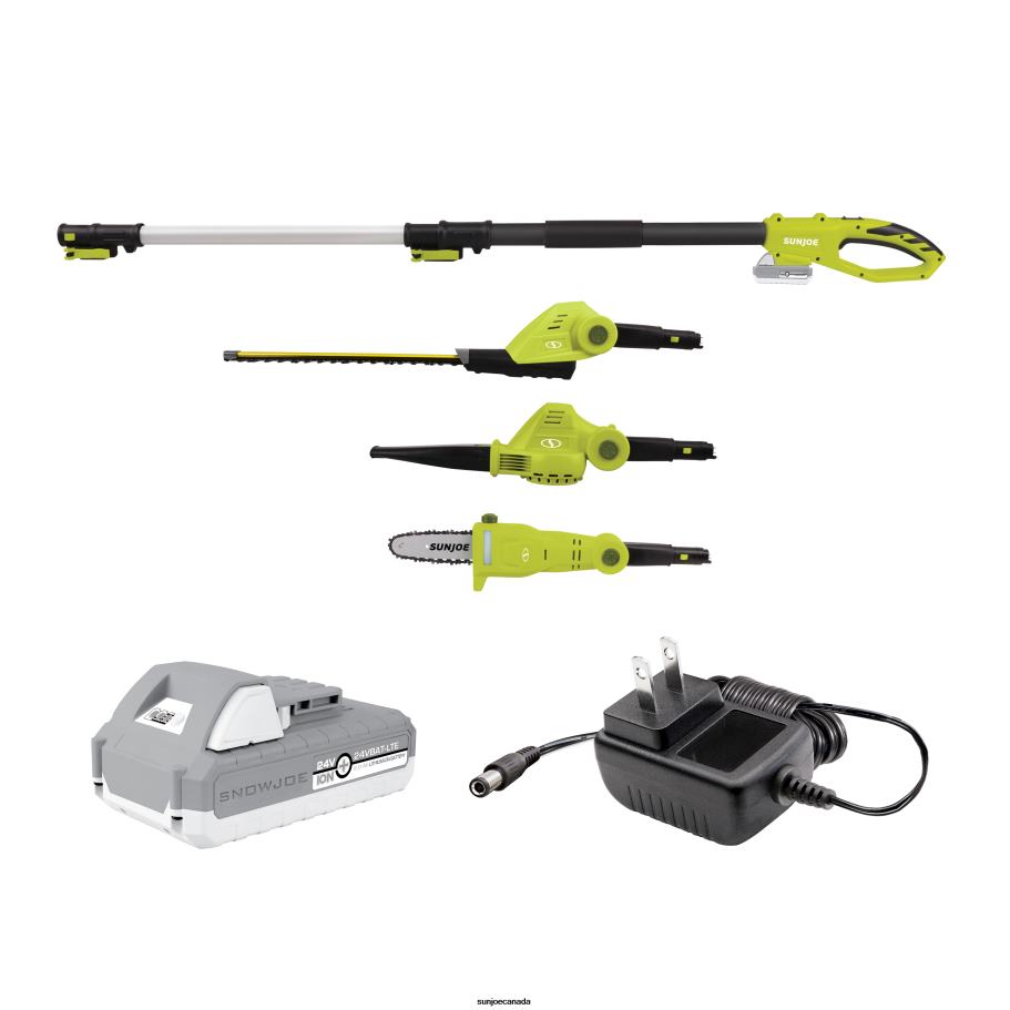 Tools | Sun Joe GTS4001C 24-Volt* 3-in-1 Yard Care Solution | Hedge Trimmer | Pole Saw | Leaf Blower | W/ 2.0-Ah Battery + Charger X862F154