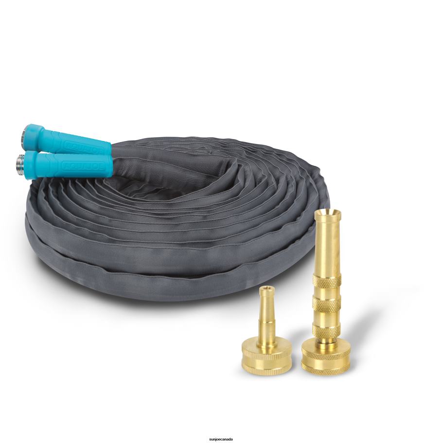 Tools | Sun Joe Aqua Joe Fiberjacket Brass Hose Nozzle Bundle | Includes 50-Foot Fiberjacket Hose and Brass Nozzles X862F804