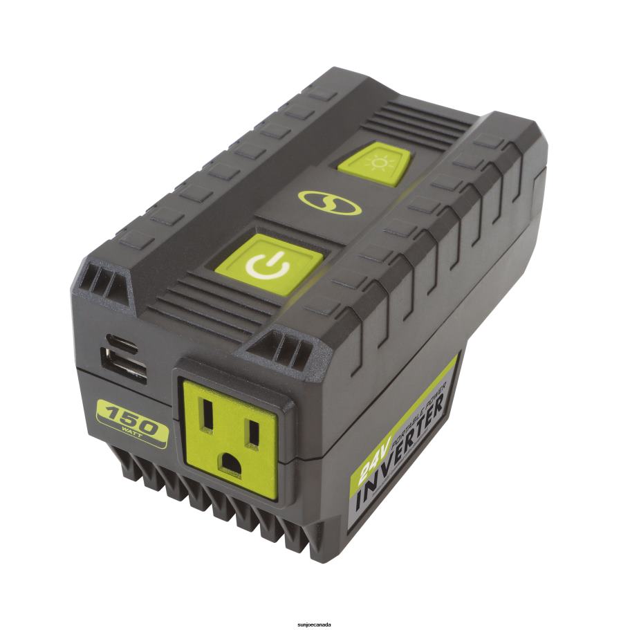 Tools | Sun Joe 24V-150WI-CT 24-Volt IONMAX Cordless Portable Powered Inverter | w/ USB Type A+C, AC Outlet, & LED light | 150-Watt | Tool Only X862F173