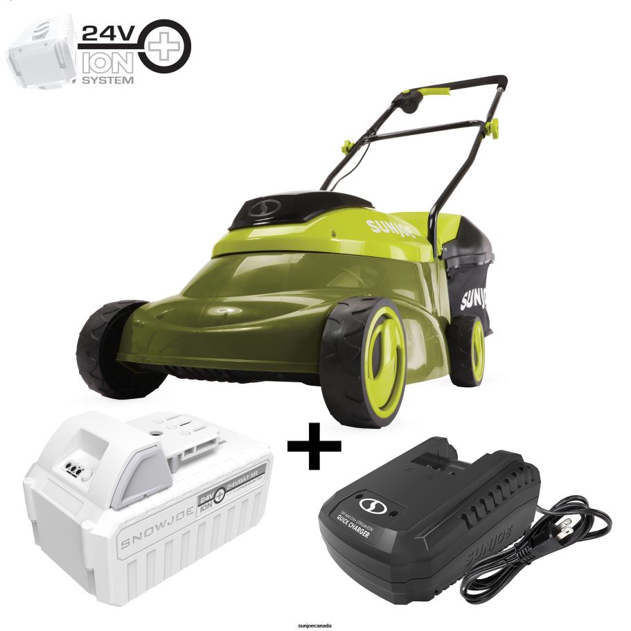 Tools | Sun Joe MJ24C-14-XR 24-Volt* IONMAX Cordless Brushless Lawn Mower Kit | 14-inch | W/ 5.0-Ah Battery + Charger X862F739